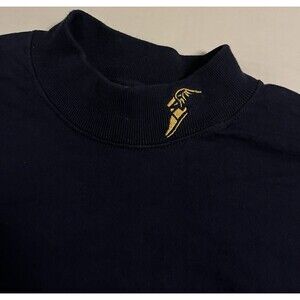 VTG Goodyear Tires Employee Winged Logo Mock Turtleneck Long Sleeve Shirt LARGE